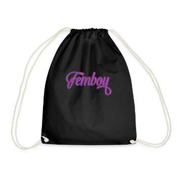 Femboy Cross Dressing - Turnbeutel - Schwarz - Vorne