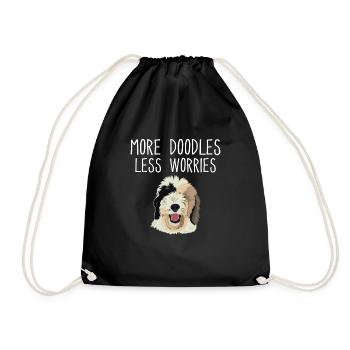 Sheepadoodle Doodle Dog - Sac de sport léger - noir - Devant