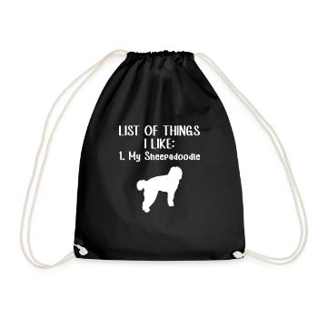 Sheepadoodle Doodle Dog - Sac de sport léger - noir - Devant