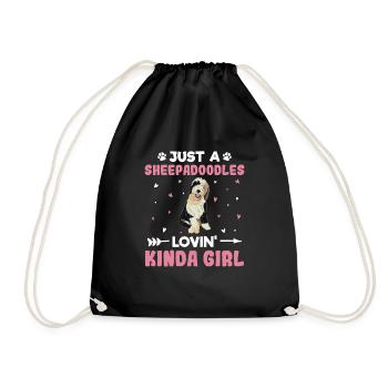 Sheepadoodle Doodle Dog - Sac de sport léger - noir - Devant