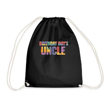 Uncle of the birthday boy Bauklötze - Drawstring Bag - black - Front