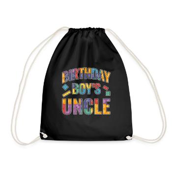 Uncle of the birthday boy Bauklötze - Drawstring Bag - black - Front