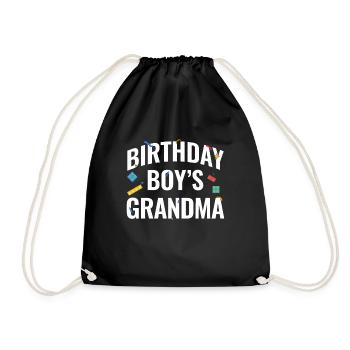Birthday Kids Grandma Building Blocks - Sac de sport léger - noir - Devant