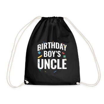 Uncle of the birthday boy Bauklötze - Drawstring Bag - black - Front
