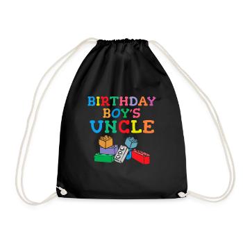 Uncle of the birthday boy Bauklötze - Drawstring Bag - black - Front