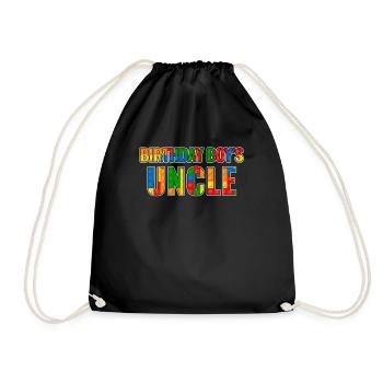 Uncle of the birthday boy Bauklötze - Drawstring Bag - black - Front