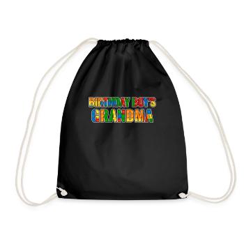 Birthday Kids Grandma Building Blocks - Sac de sport léger - noir - Devant