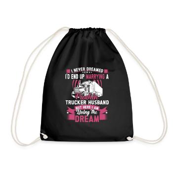 Femme de camionneur Femme chauffeur de camion Petite amie - Sac de sport léger - noir - Devant
