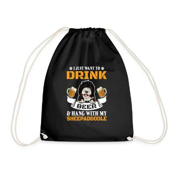 Sheepadoodle Doodle Dog - Sac de sport léger - noir - Devant