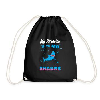 Requins Requins plongeurs Requin - Sac de sport léger - noir - Devant