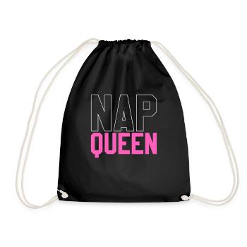 sieste queen sommeil fatigué beauté sommeil sommeil - Sac de sport léger - noir - Devant