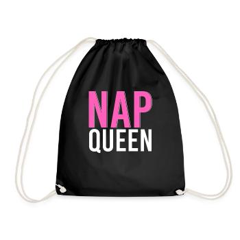 sieste queen sommeil fatigué beauté sommeil sommeil - Sac de sport léger - noir - Devant