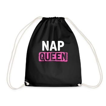 sieste queen sommeil fatigué beauté sommeil sommeil - Sac de sport léger - noir - Devant