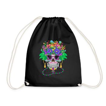 Mardi Gras Costume Fleur Sucre El Dia De Los - Sac de sport léger - noir - Devant
