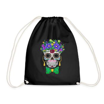 Mardi Gras Costume Fleur Sucre El Dia De Los - Sac de sport léger - noir - Devant