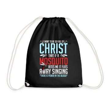 Moustiques dévots du christianisme inspirants - Sac de sport léger - noir - Devant
