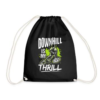 DOWNHILL IS MY THRILL - Fahrrad Motorsport Adrena - Turnbeutel - Schwarz - Vorne
