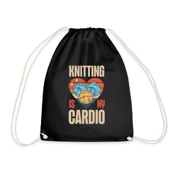 Tricoter Tricoter Tricoter est mon - Sac de sport léger - noir - Devant