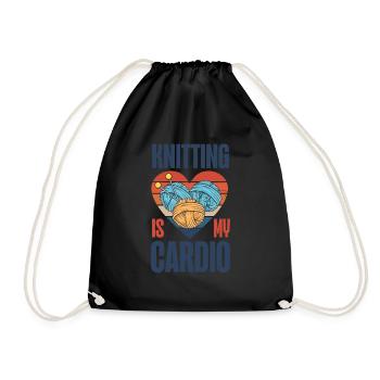 Tricoter Tricoter Tricoter est mon - Sac de sport léger - noir - Devant