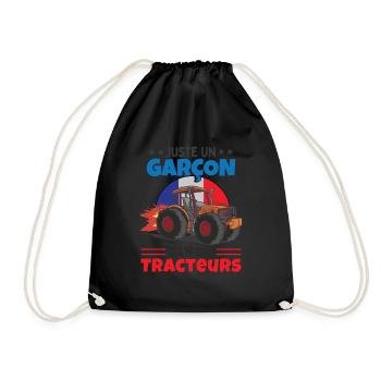 Fan De Tracteurs Enfants Cadeau - Sac de sport léger - noir - Devant