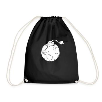 Climate change Protection Earth - Drawstring Bag - black - Front