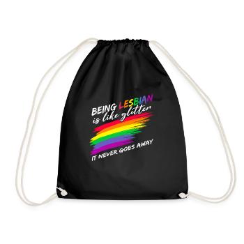 Being Lesbian Pride Month LGBT - Turnbeutel - Schwarz - Vorne