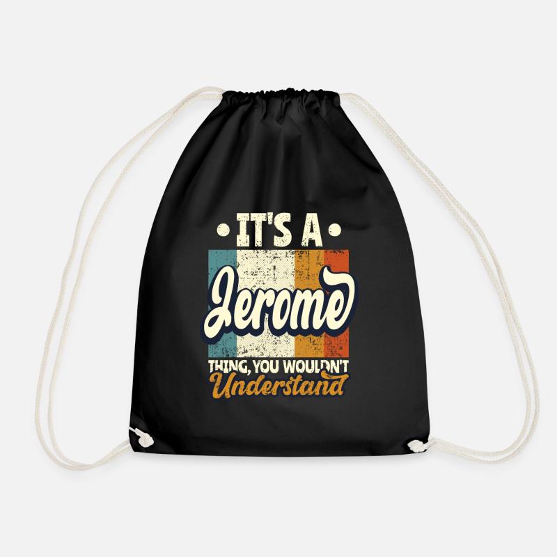 Nom Jérôme Cadeau Citation d’anniversaire - Sac de sport léger - noir