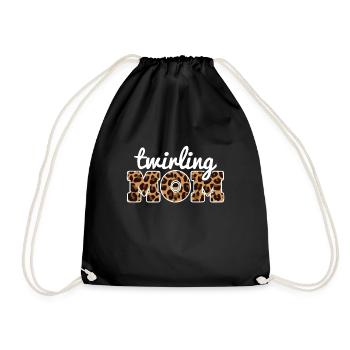Tambourstab swirling - Drawstring Bag - black - Front