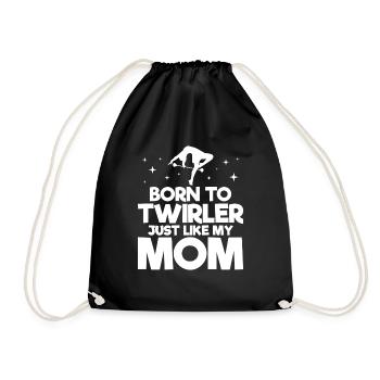 Tambourstab swirling - Drawstring Bag - black - Front