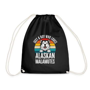 Alaskan Malamute Hund - Turnbeutel - Schwarz - Vorne
