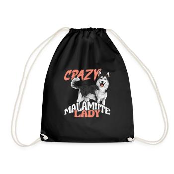 Alaskan Malamute Hund - Turnbeutel - Schwarz - Vorne