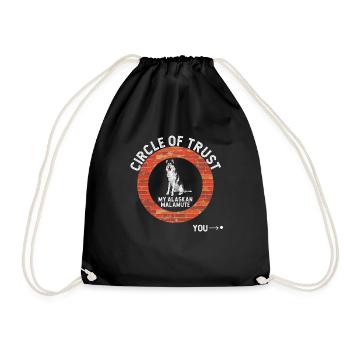Alaskan Malamute Dog - Drawstring Bag - black - Front