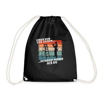 Artisans d’idées cadeaux DIY - Sac de sport léger - noir - Devant
