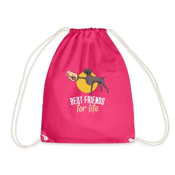 Weimaraner - Turnbeutel - Fuchsia - Vorne