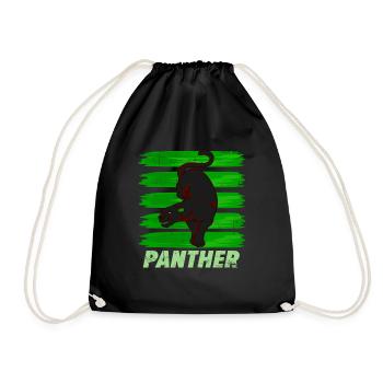 Retro Vintage Panther Wildlife T-Shirt - Sac de sport léger - noir - Devant