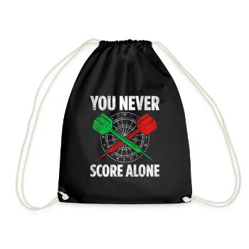 You Never Score Alone - Turnbeutel - Schwarz - Vorne