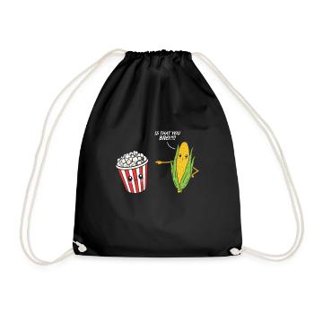 Popcorn - Turnbeutel - Schwarz - Vorne