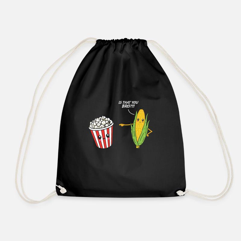 Popcorn - Turnbeutel - Schwarz