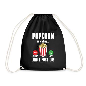 Popcorn - Turnbeutel - Schwarz - Vorne