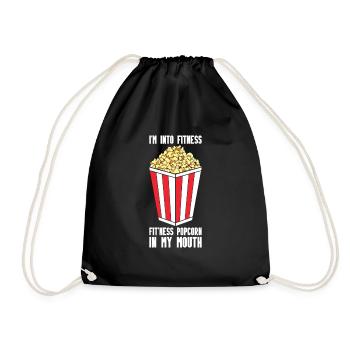 Popcorn - Turnbeutel - Schwarz - Vorne