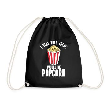 Popcorn - Turnbeutel - Schwarz - Vorne