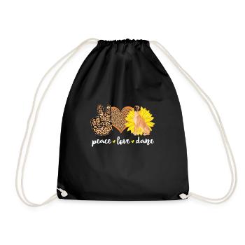 Great Dane Mom Sunflower Dane Lovers - Drawstring Bag - black - Front