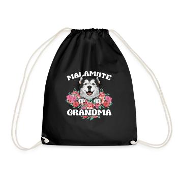 Chien Malamute d’Alaska - Sac de sport léger - noir - Devant