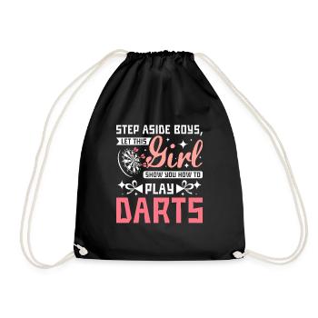 Cette fille vous montre comment jouer aux fléchettes - Sac de sport léger - noir - Devant