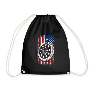 Usa American flag 4th of july Darts - Turnbeutel - Schwarz - Vorne