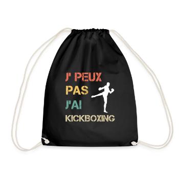 Je peux pas j'ai kickboxing vintage drôle - Sac de sport léger - noir - Devant