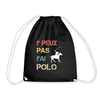 Je peux pas j'ai polo vintage drôle - Sac de sport léger - noir - Devant