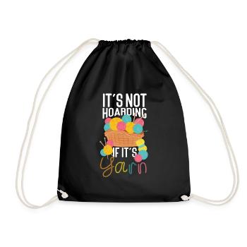 Knitting Knitter It's Not Hoarding - Turnbeutel - Schwarz - Vorne