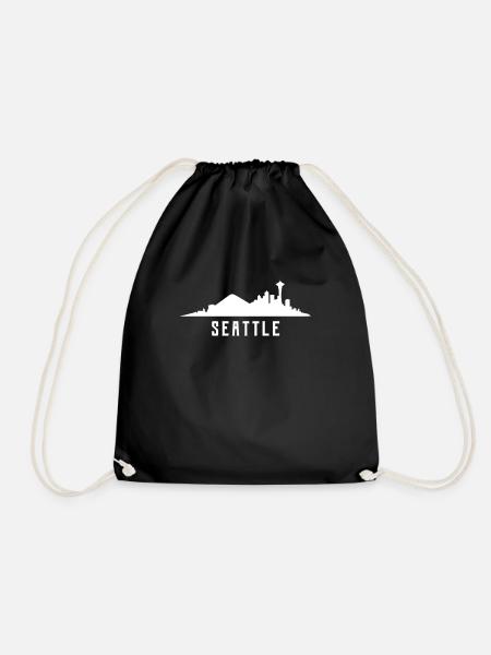 Seattle Skyline - Turnbeutel - Schwarz