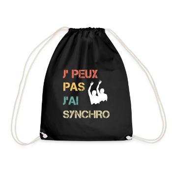 Je peux pas j'ai synchro vintage drôle - Sac de sport léger - noir - Devant